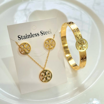 Stainless Steel Golden Roman Set