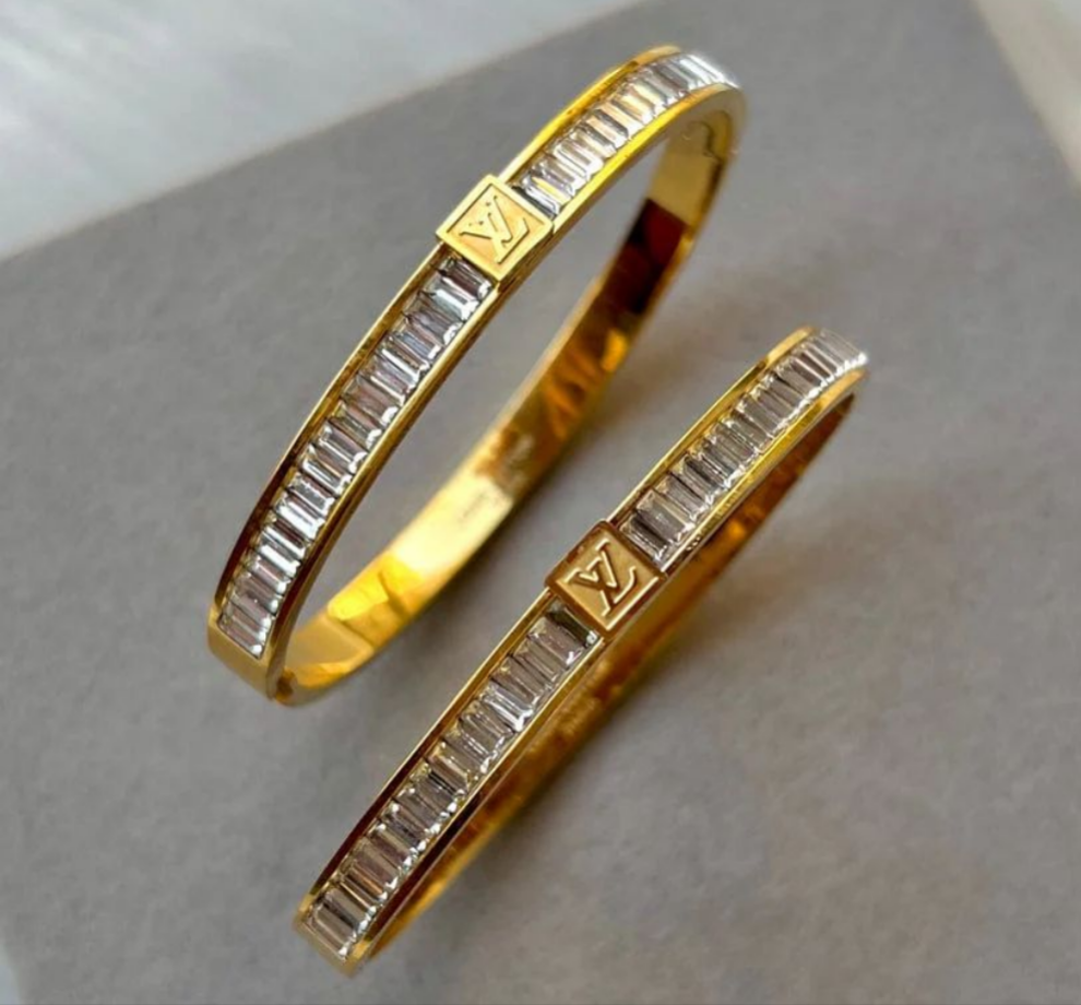 LV & Crystals Cuff