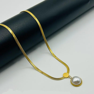 Stainless Steel Snake Chain Divine Drop Pandents