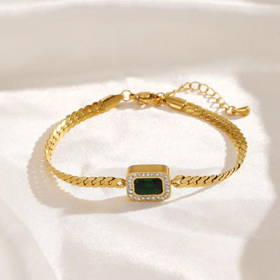 Snake Chain Embrel Green