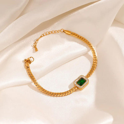 Snake Chain Embrel Green