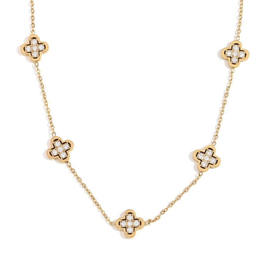 Starlight Clover Pendant Necklace