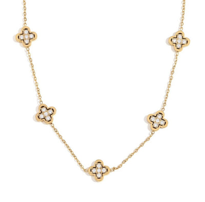 Starlight Clover Pendant Necklace