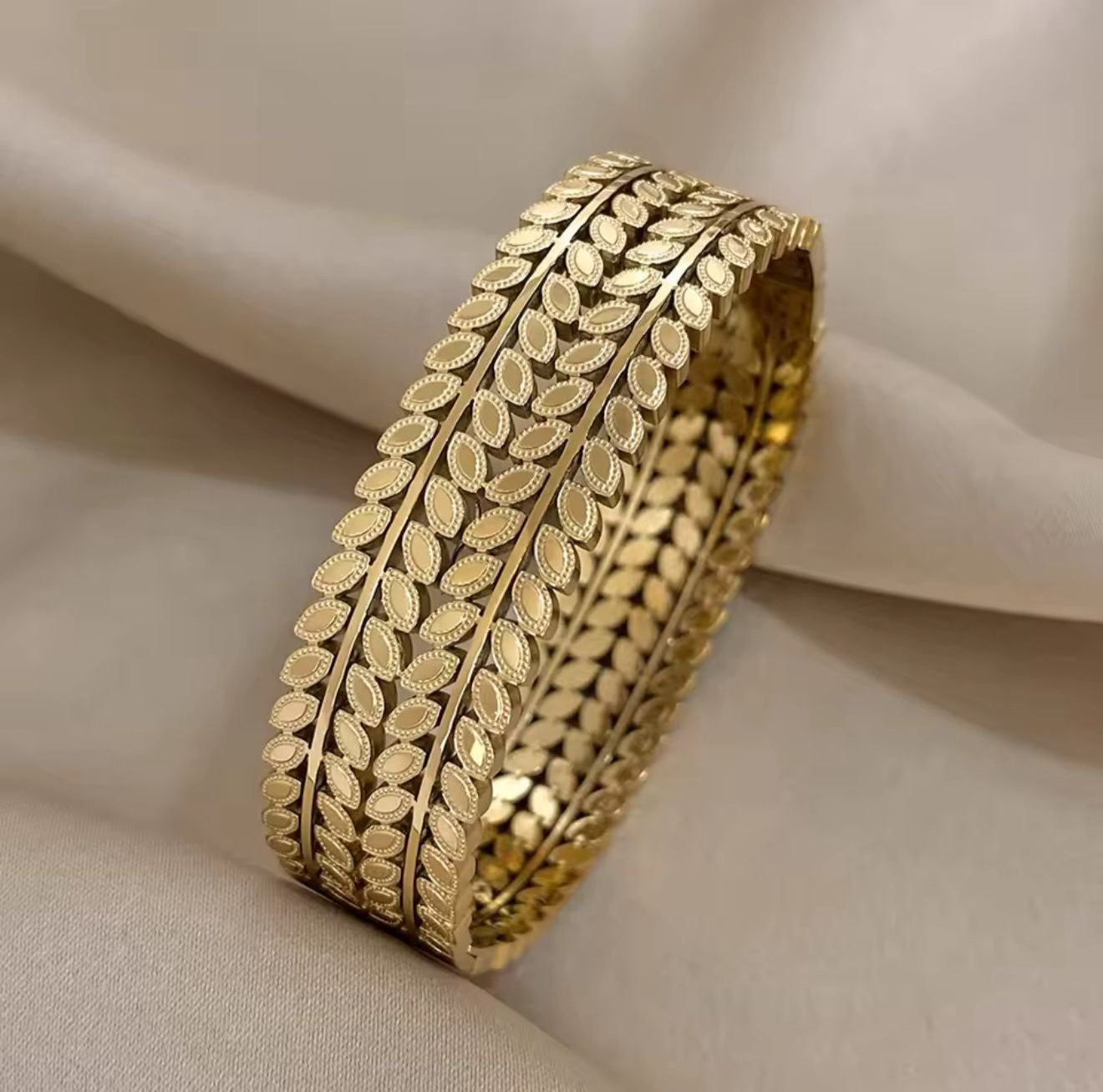 Golden Petals Cuff
