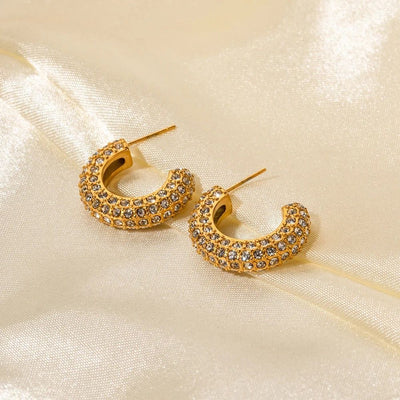 Sparkling Round Earings