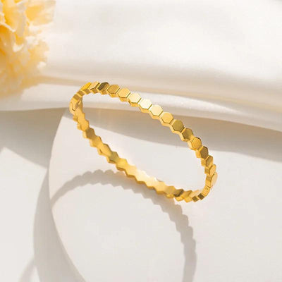 Stainless Steel Golden Hexagons