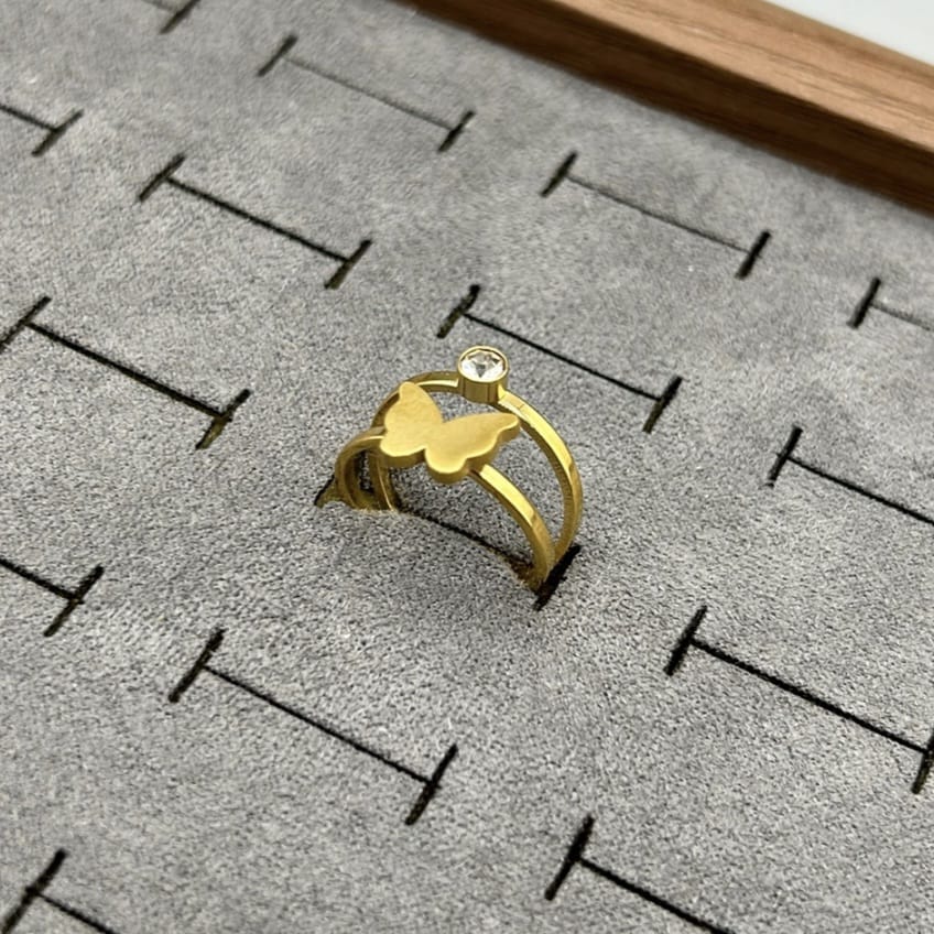 Stainless Steel Butterfly Ring