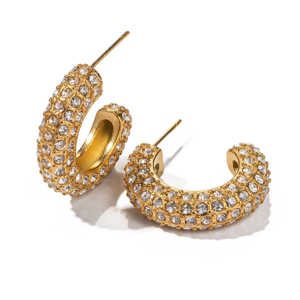 Sparkling Round Earings