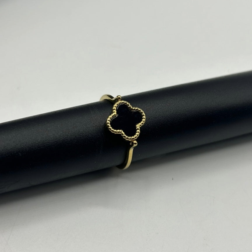 Stainless Steel Rotating Clover Ring