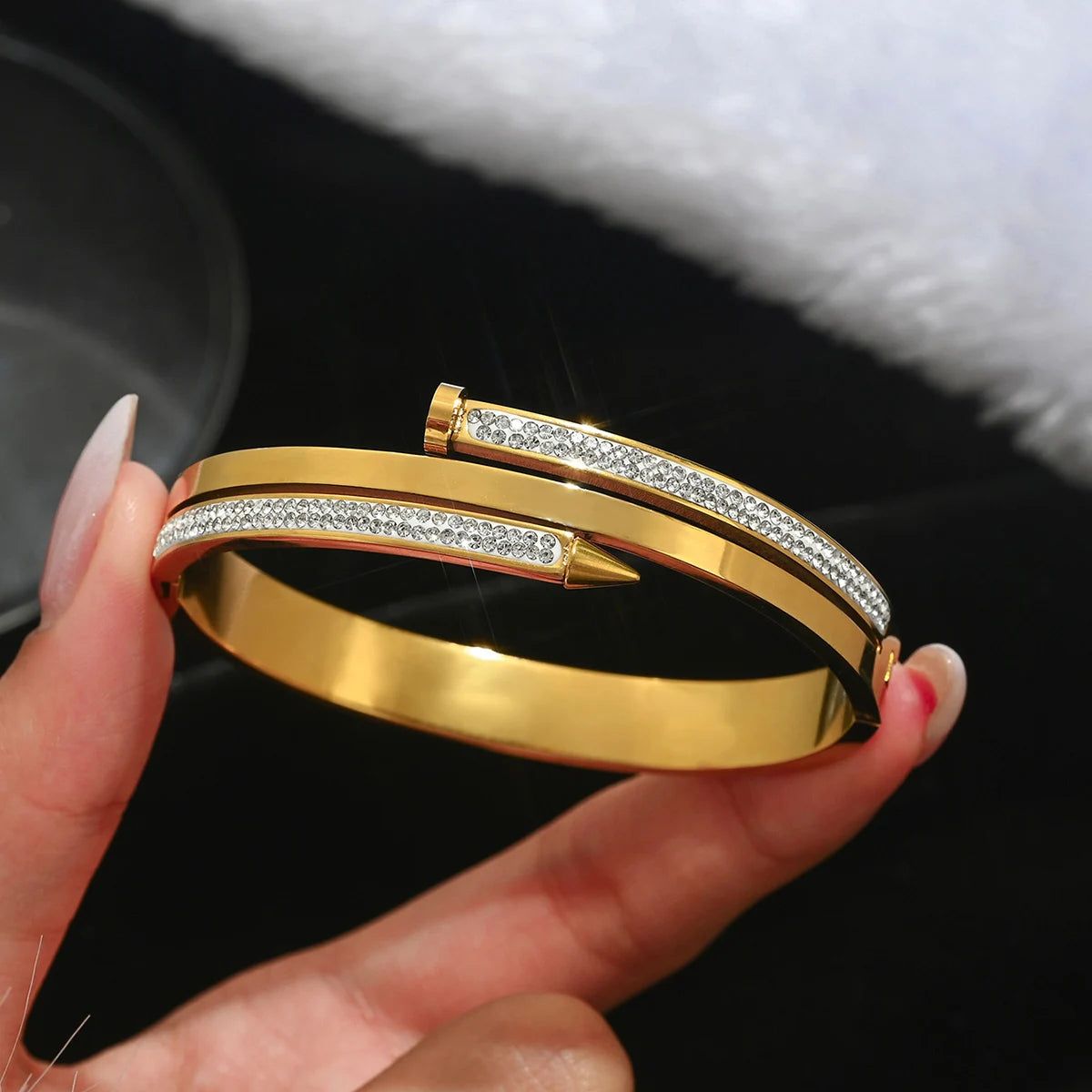 Stainless Steel Elegant Nail Cuff