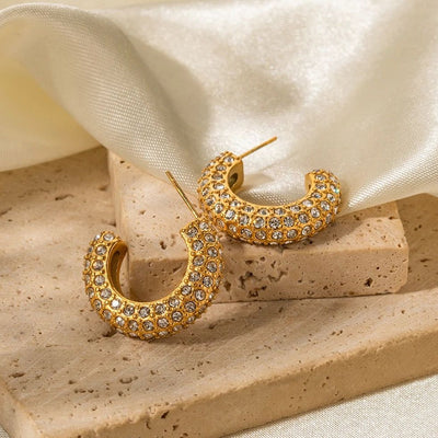 Sparkling Round Earings