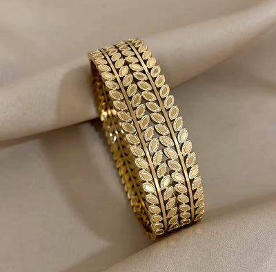 Golden Petals Cuff