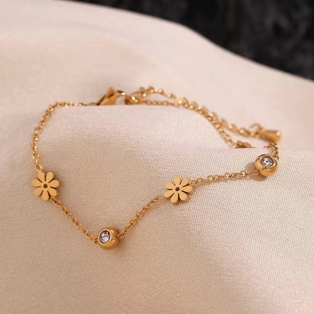 Flower Lock Chain Bracelet
