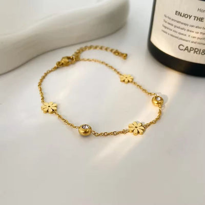 Flower Lock Chain Bracelet