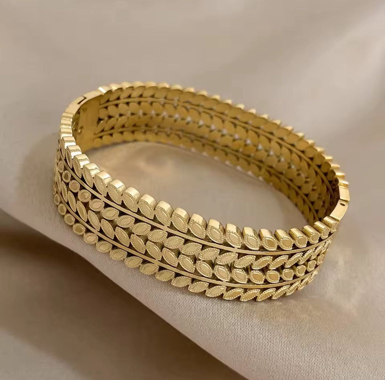 Golden Petals Cuff