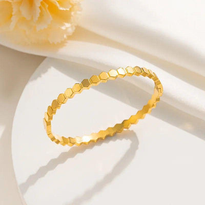 Stainless Steel Golden Hexagons