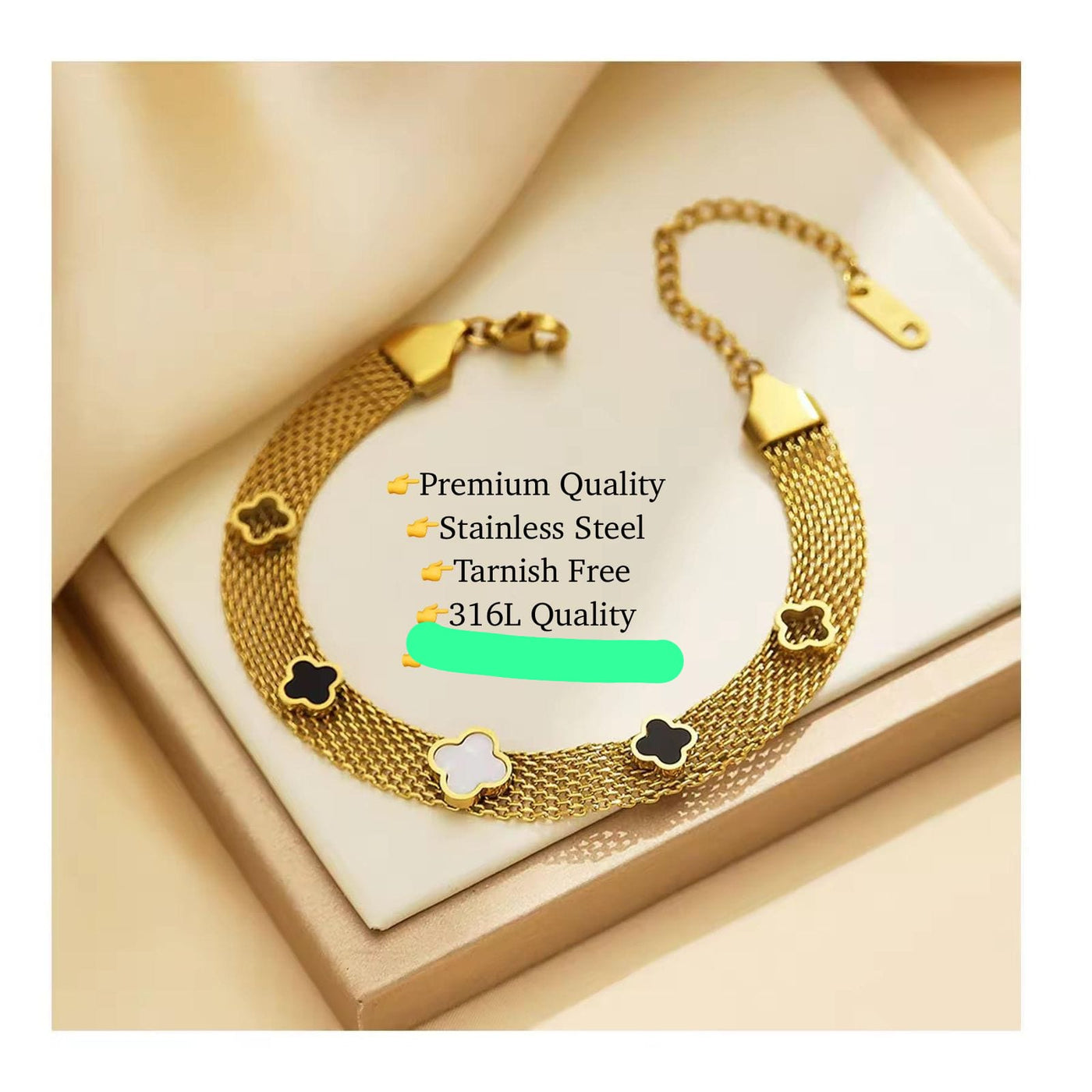 Multi Chain Clover Bracelet